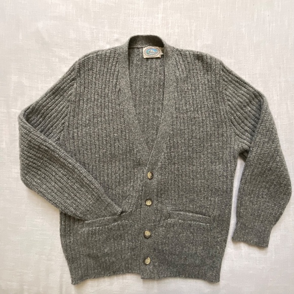 Environmental Clothing Co. Heavy Men’s Grey Wool Cardigan Size L Made in USA NEW - Picture 11 of 12